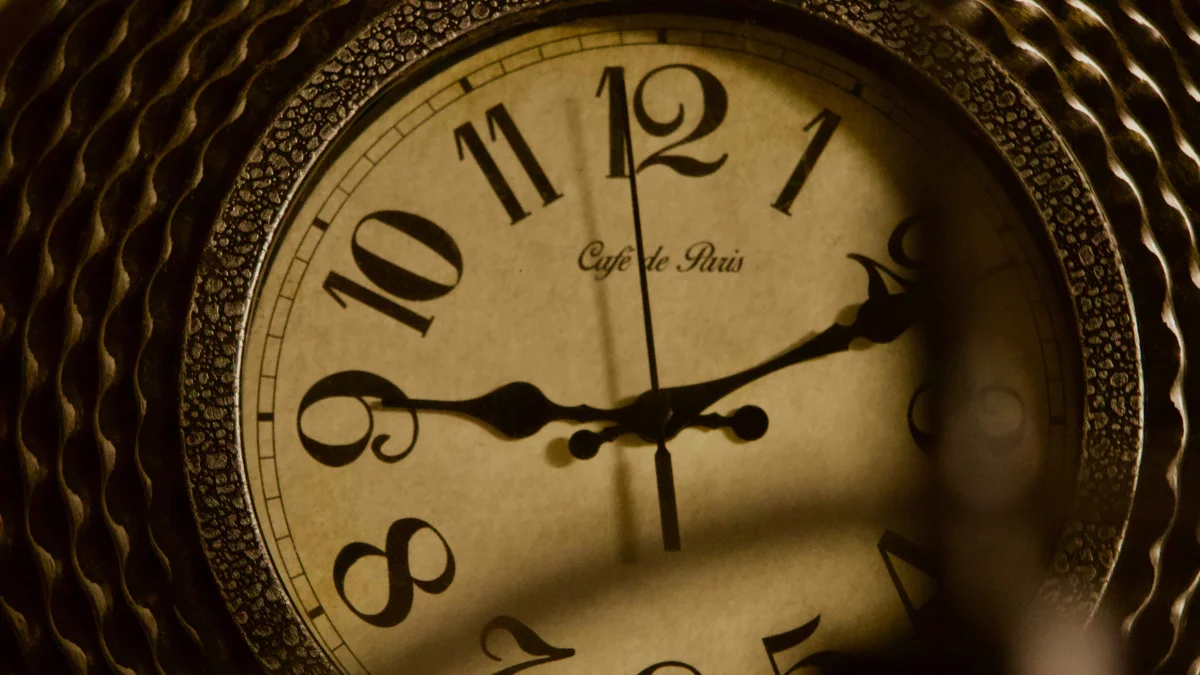 A clock ticking, Symbolizing the value of time.