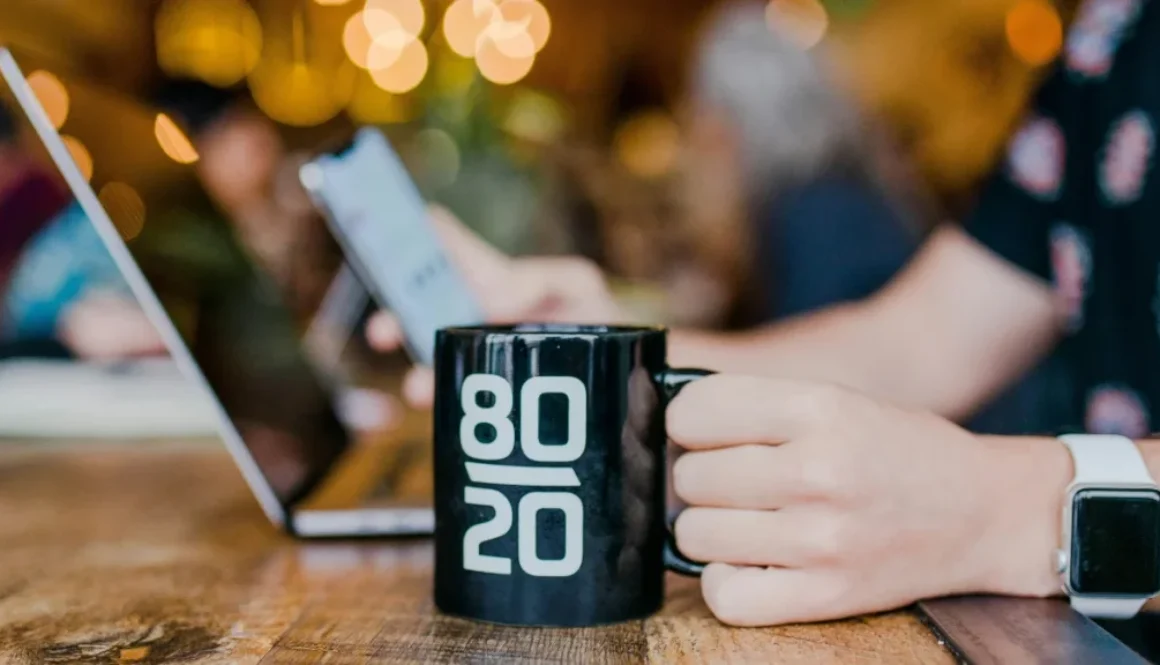 A coffee mug symbolizing 80/20 Rule