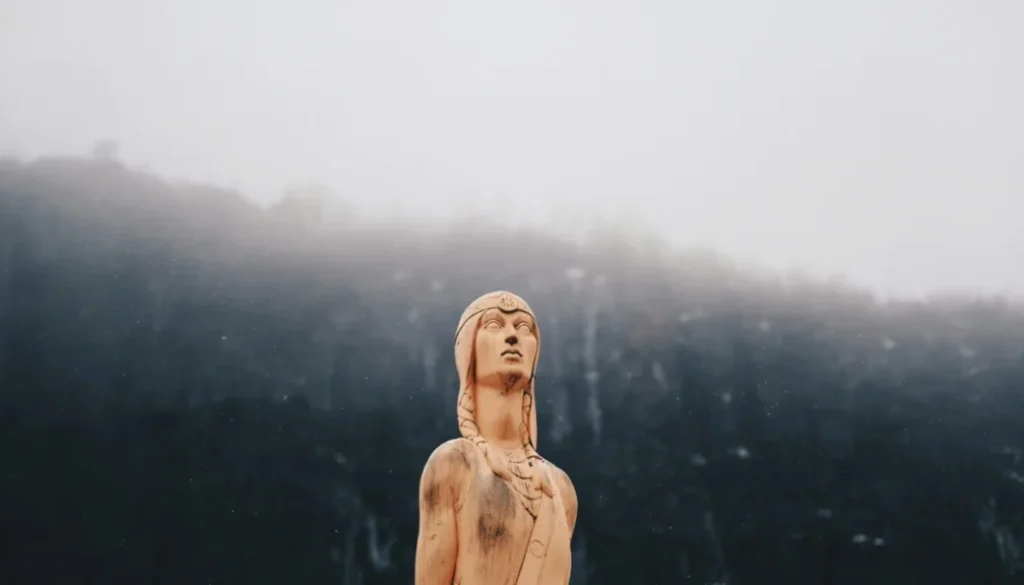 A statue standing tall & alone against all odds, motivating us to take stand asking questions to make a new path to glory