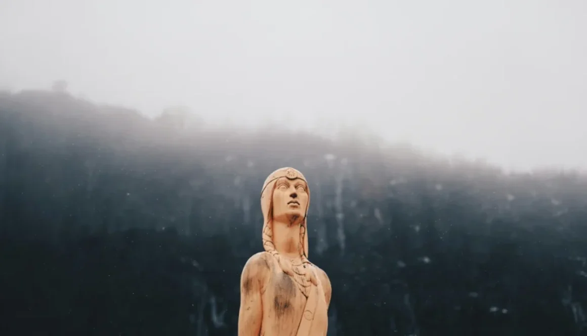A statue standing tall & alone against all odds, motivating us to take stand asking questions to make a new path to glory