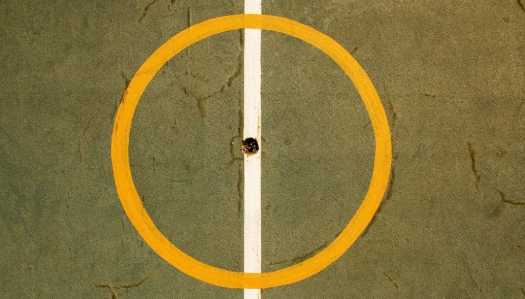 A Circle with a divider in the middle
